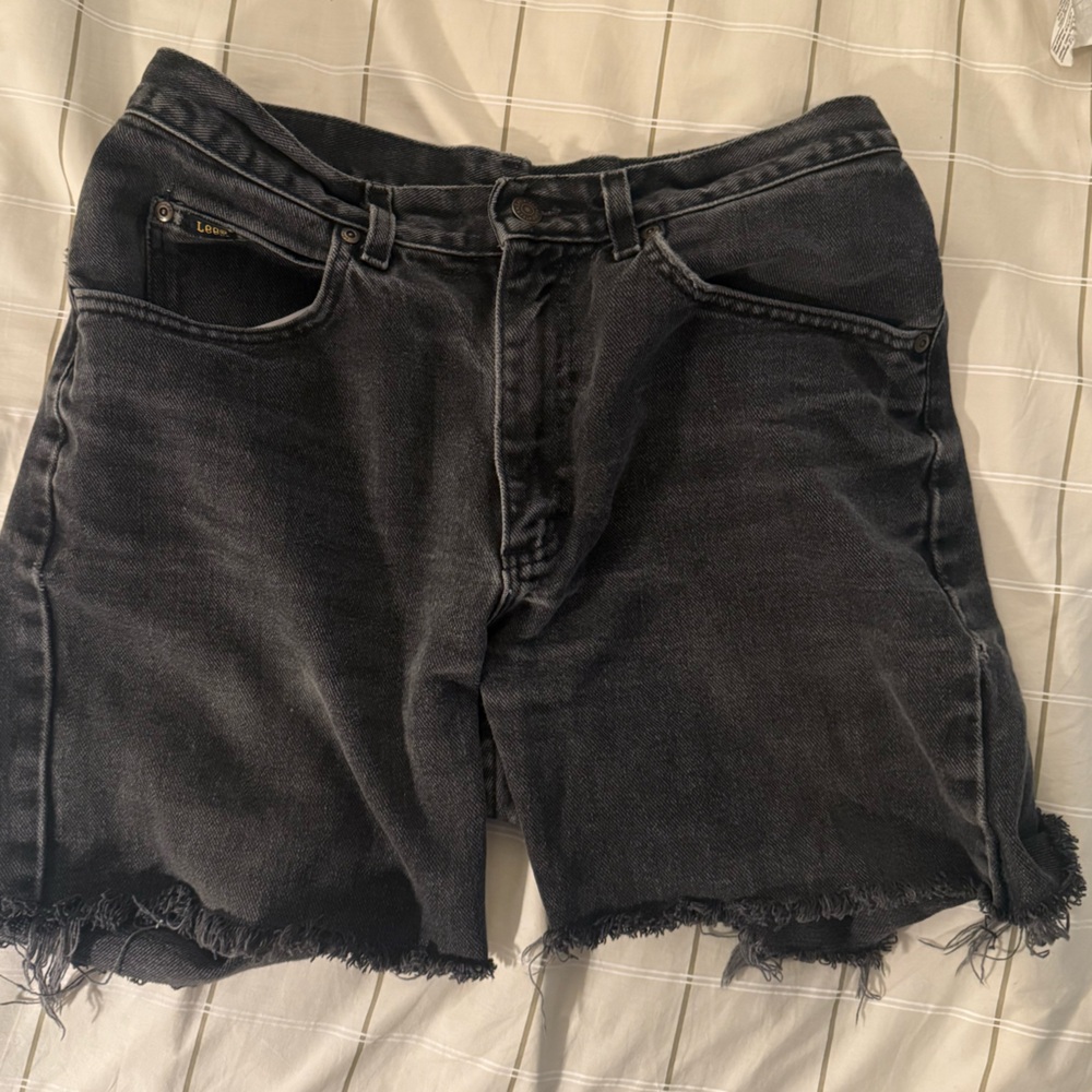 Lee black denim cutoff shorts. Waist 33